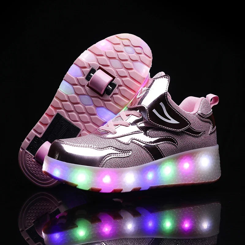 Buty LED na Kółkach dla Dzieci – Sneakersy z Rolkami do Zabawy i Jazdy