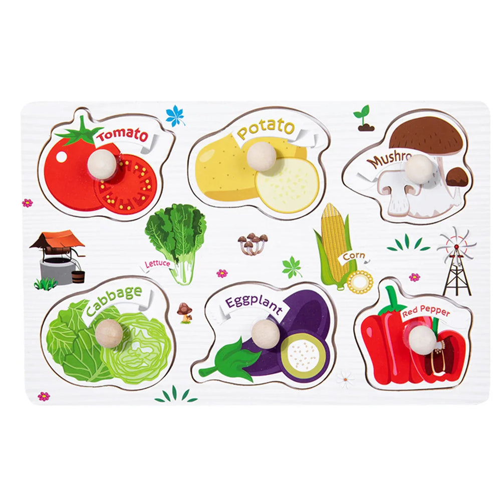 Montessori Drewniane Puzzle dla Dzieci – Zabawka Edukacyjna | 10 Motywów