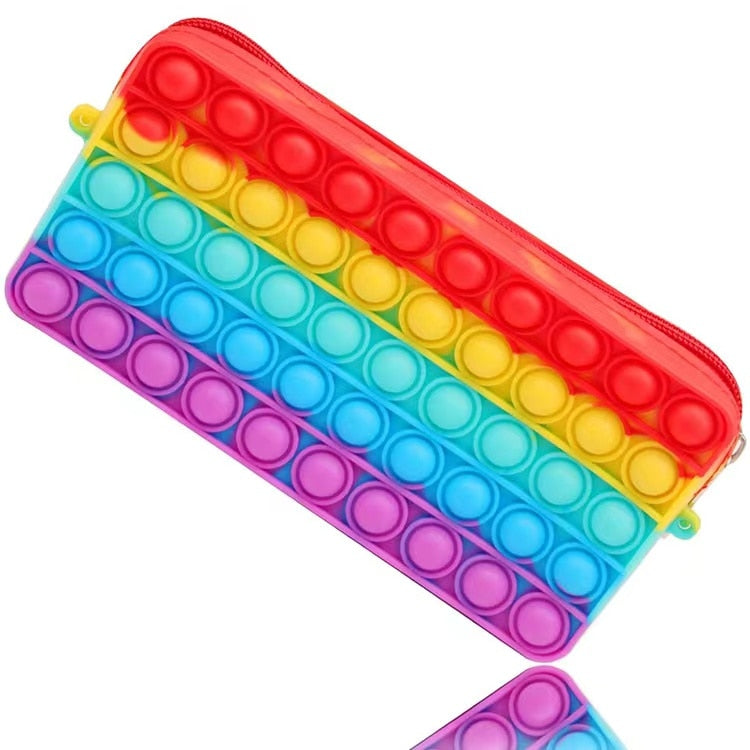 BubbleEase Pop-It Piórnik dla Dzieci – Silikonowy Fidget Piórnik do Szkoły i Redukcji Stresu