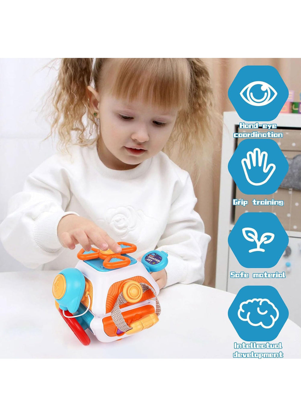Kostka Montessori – Zabawka Edukacyjna, Bez BPA, Rozwój Motoryki, Rozwój Poznawczy, 1-4 Lata-More For Mini