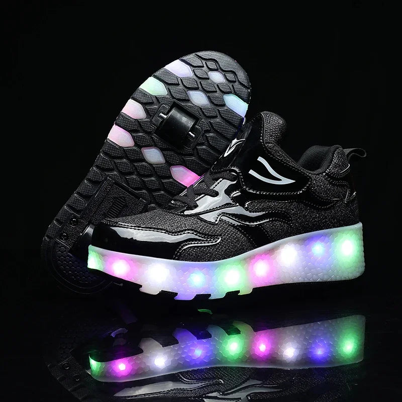 Buty LED na Kółkach dla Dzieci – Sneakersy z Rolkami do Zabawy i Jazdy