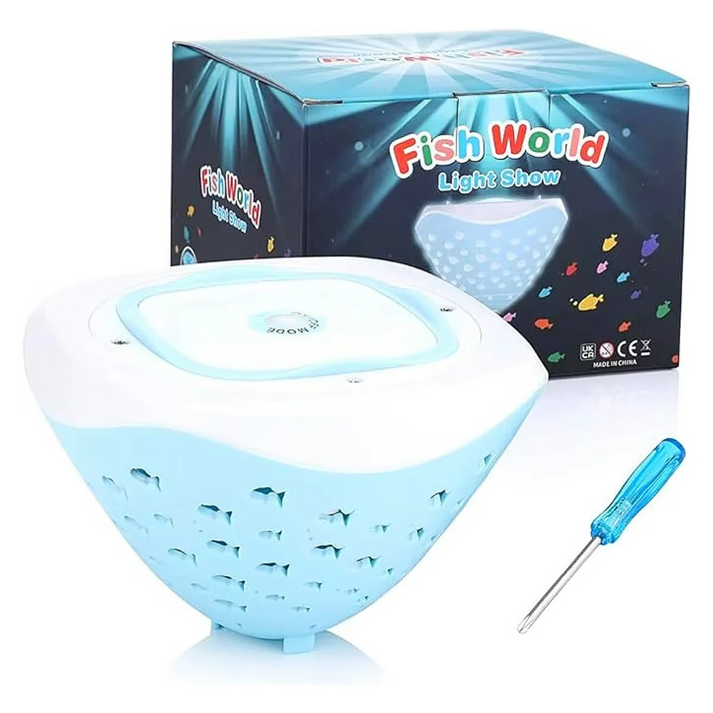 LumiWave GlowFish Oświetlenie do Wody – Kolorowe Oświetlenie do Wanny i Basenu z Projekcjami Rybek