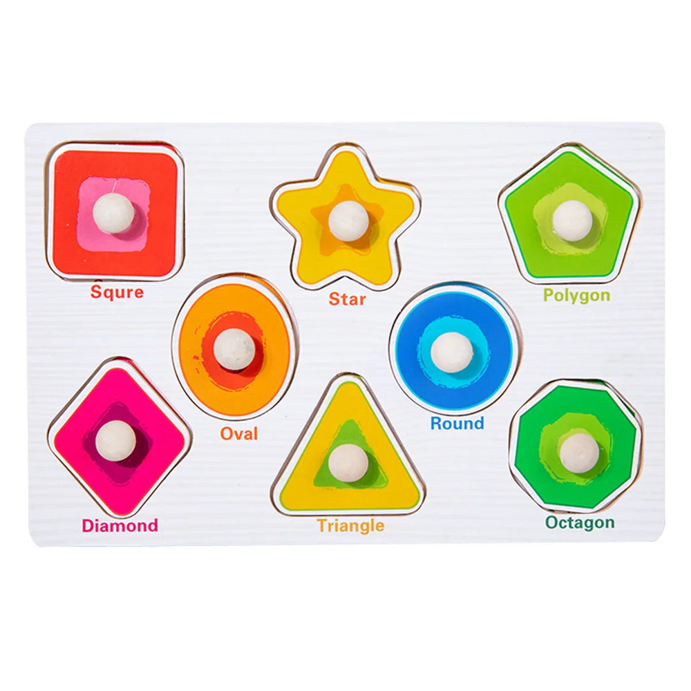 Montessori Drewniane Puzzle dla Dzieci – Zabawka Edukacyjna | 10 Motywów