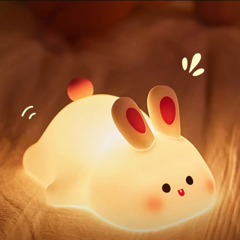 Lampka Nocna Królik dla Dzieci – Miękkie Światło i Przytulny Design | Idealna na Dobranoc