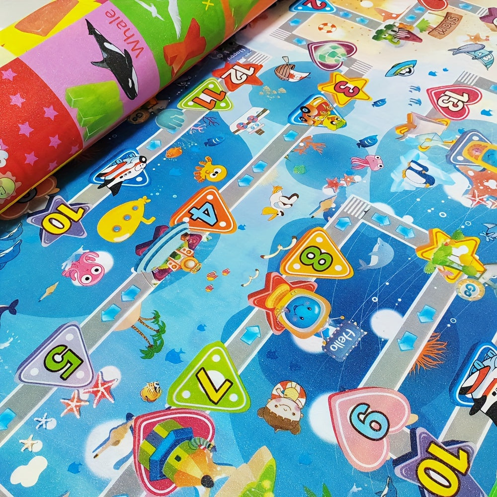 Piankowa Mata do Zabawy dla Niemowląt – Dwustronna, Antypoślizgowa i Wodoodporna (180x120 cm)