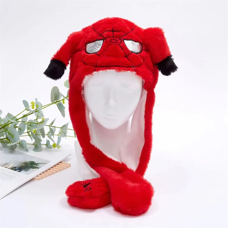 Interaktywna Czapka z Ruchomymi Uszami – Miękka Pluszowa Czapka Zimowa dla Dzieci i Dorosłych | Idealna na Cosplay, Imprezę i Prezent