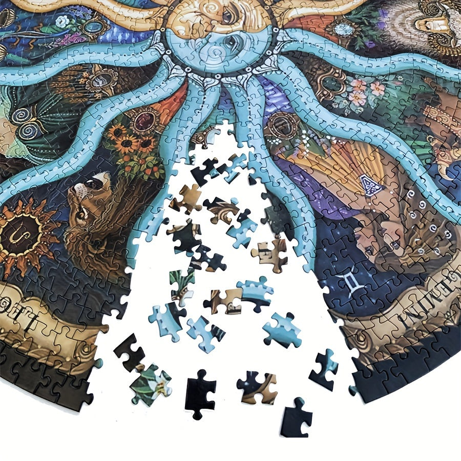 Puzzle Konstelacji 1000 Elementów – Okrągłe Puzzle dla Dorosłych