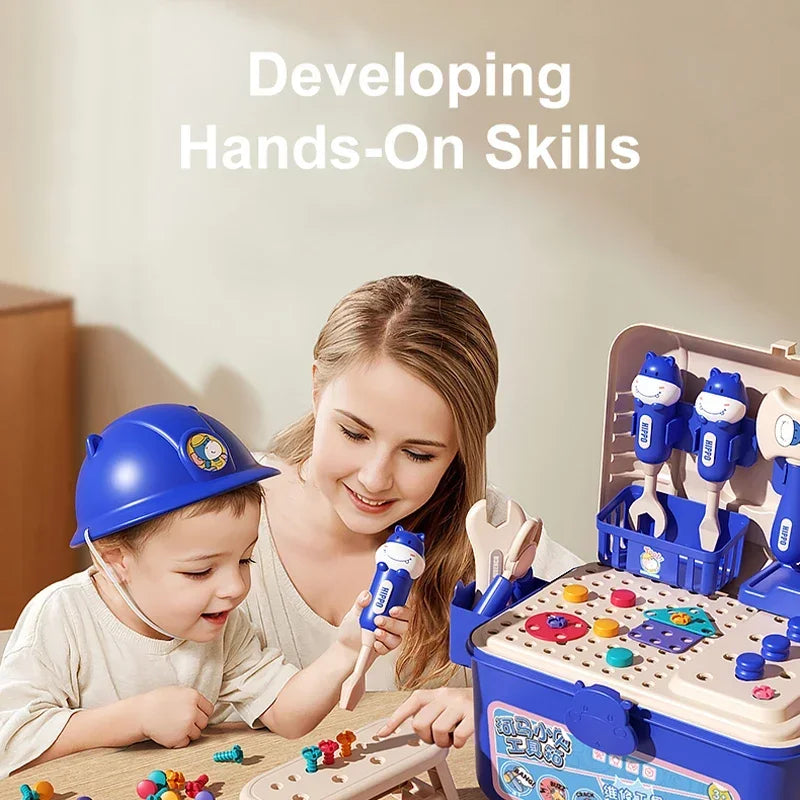 CreativeBuild Toolbox – Edukacyjny Zestaw Montessori dla Dzieci, Stymuluje Kreatywność i Motorykę