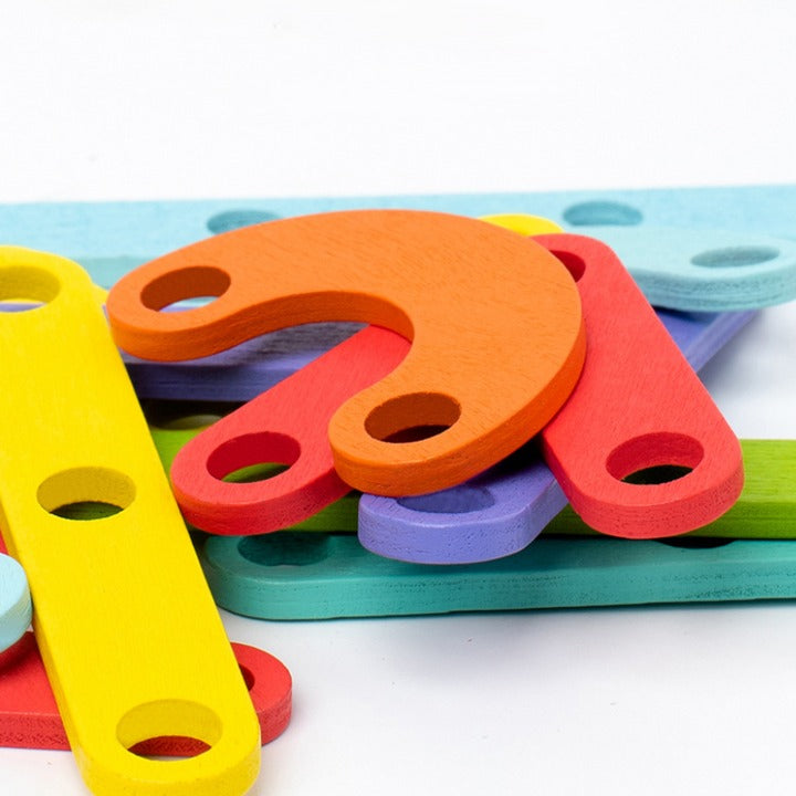 CreatiBoard Montessori Tablica Puzzli dla Dzieci – Edukacyjna Drewniana Zabawka Rozwijająca Kreatywność i Umiejętności