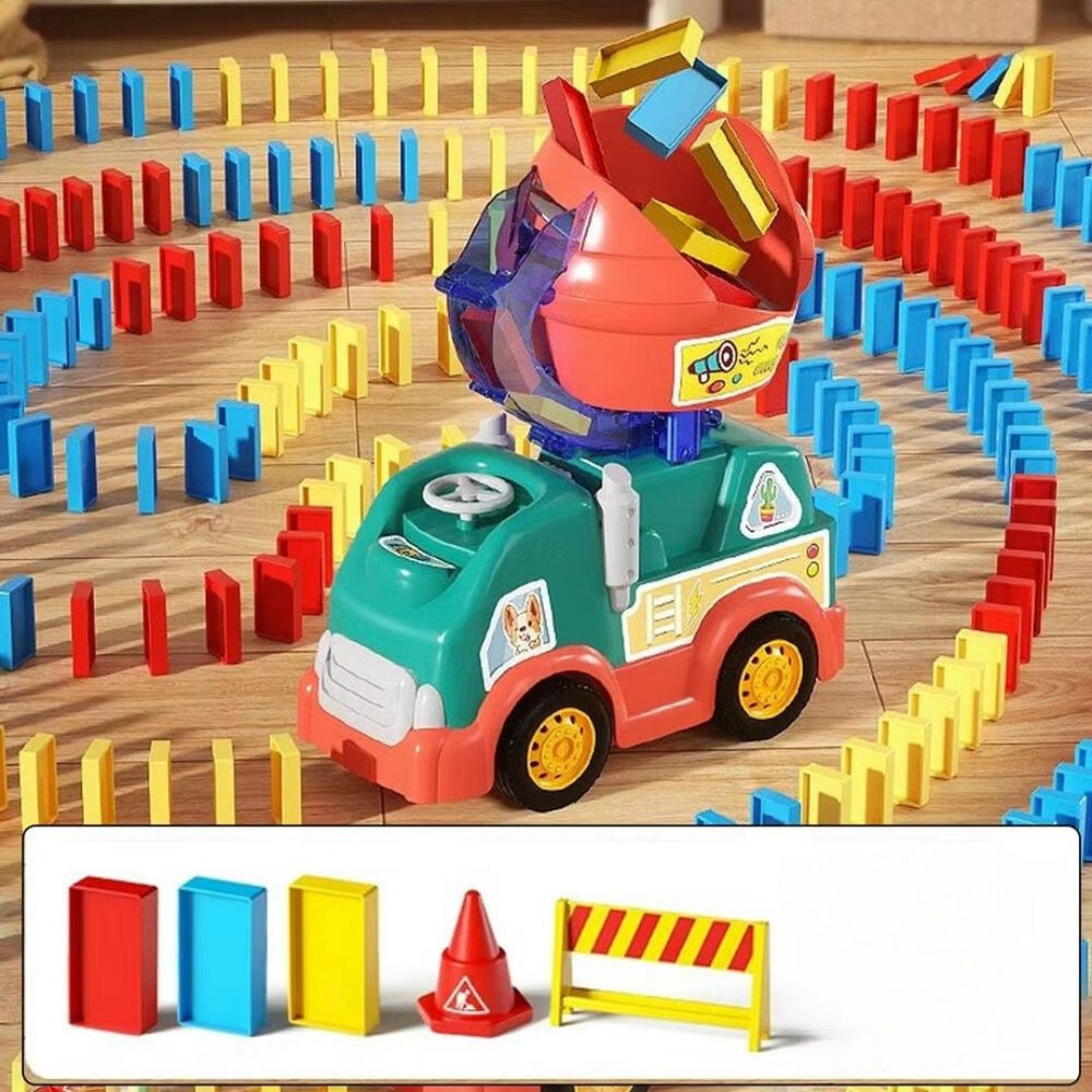 Ciężarówka Domino Montessori - Automatyczne Układanie Kostek Domino - Kolorowa Zabawka