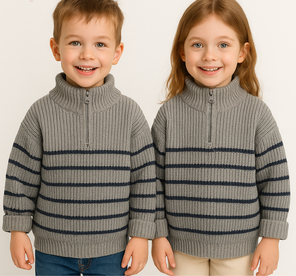 EasyZip Bluza Dziecięca – Wygodna Bluza Unisex na Zamek | Dzieci 0-6 lat