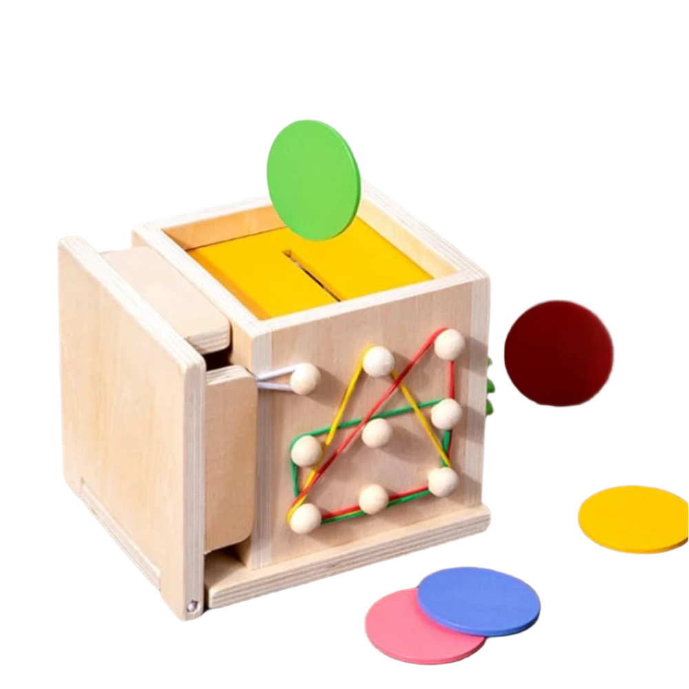 Montessori Pudełko Edukacyjne dla Dzieci | Edukacyjna Zabawka Drewniana 3+ | Rozwija Motorykę i Funkcje Poznawcze