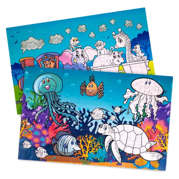 Puzzle Wodne Montessori dla Dzieci – Wielokrotnego Użytku, Bez Bałaganu i Idealne do Zabawy Sensorycznej