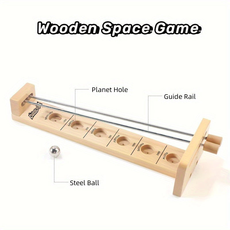 OrbitRoll Drewniana Gra Stickball – Gra Zręcznościowa
