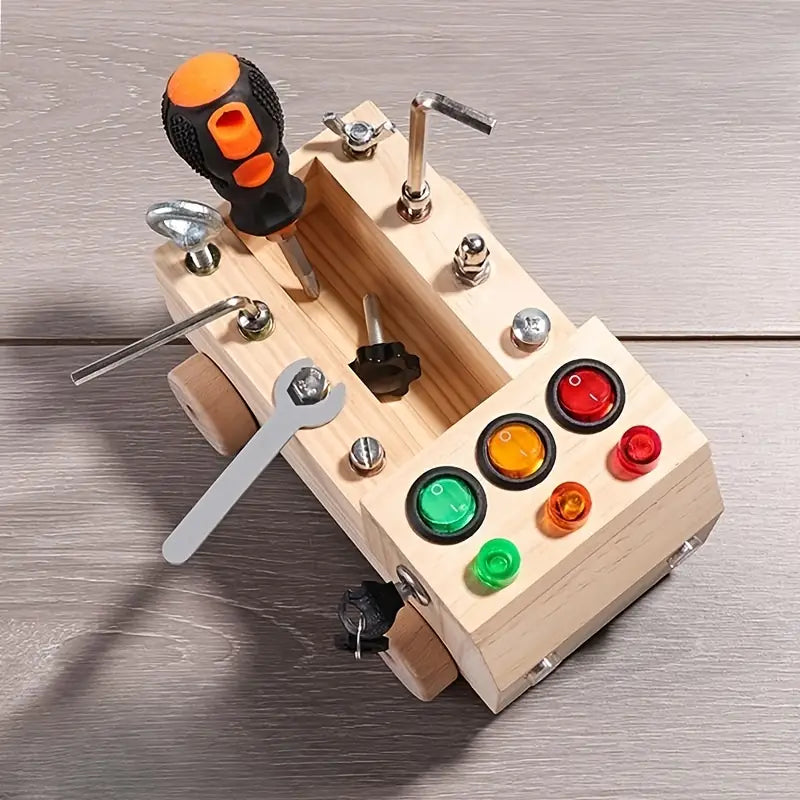BrightHands Montessori Tablica Aktywności – Edukacyjna Tablica LED dla Dzieci 3-12 lat, Rozwój Motoryki Małej i Samodzielna Nauka