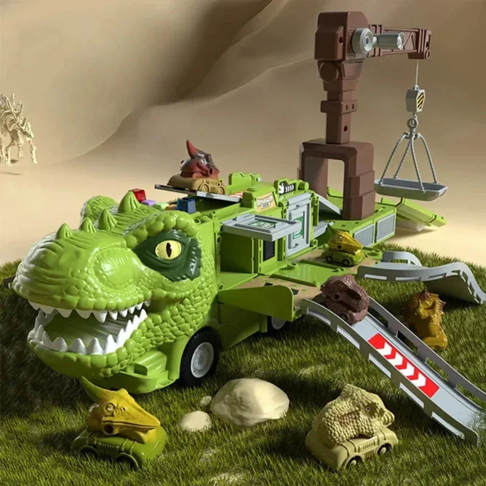 Transformujący Dinozaur Ciężarówka – Zestaw 2 w 1 ze Światłem i Dźwiękiem (3+)