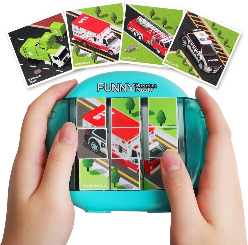 Puzzle Obrotowe – Edukacyjna Zabawka Obrotowa dla Dzieci | Stymuluje Logiczne Myślenie i Motorykę | Idealna w Podróży