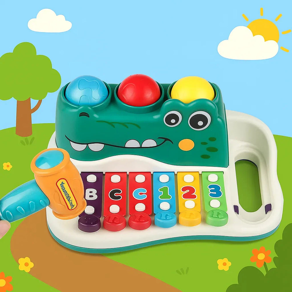 Ksylofon Melody Croc – Edukacyjna Zabawka Muzyczna dla Dzieci • Stymuluje Kreatywność i Motorykę