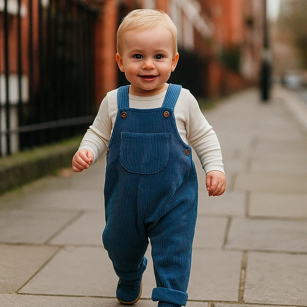 Velora Babywear Loomi Rib Overall – Uniseksowe Ogrodniczki dla Niemowląt z Miękkiej Bawełny na Każdą Porę Roku