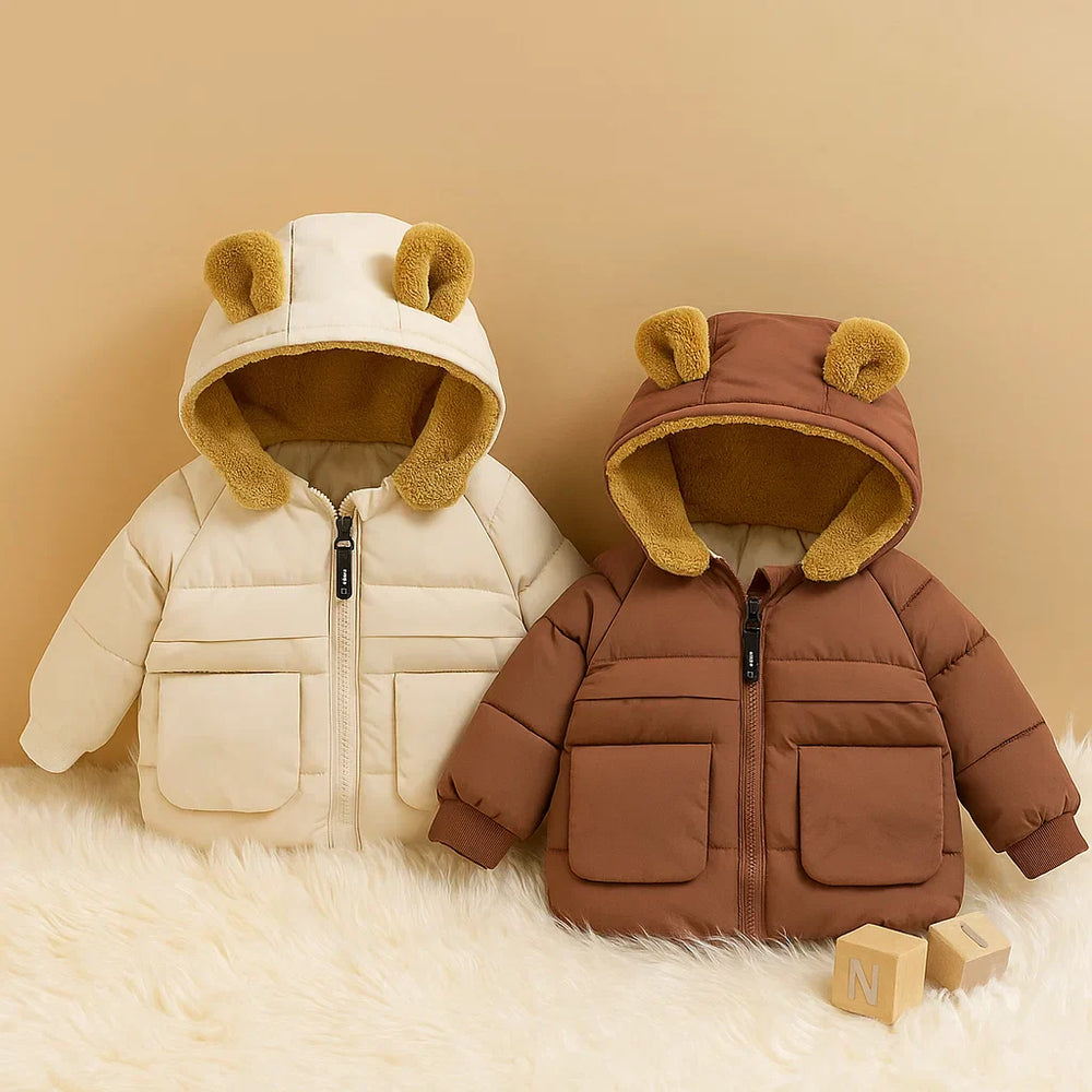 FrostCub Ciepła Kurtka Zimowa z Podszewką Teddy dla Niemowląt i Małych Dzieci