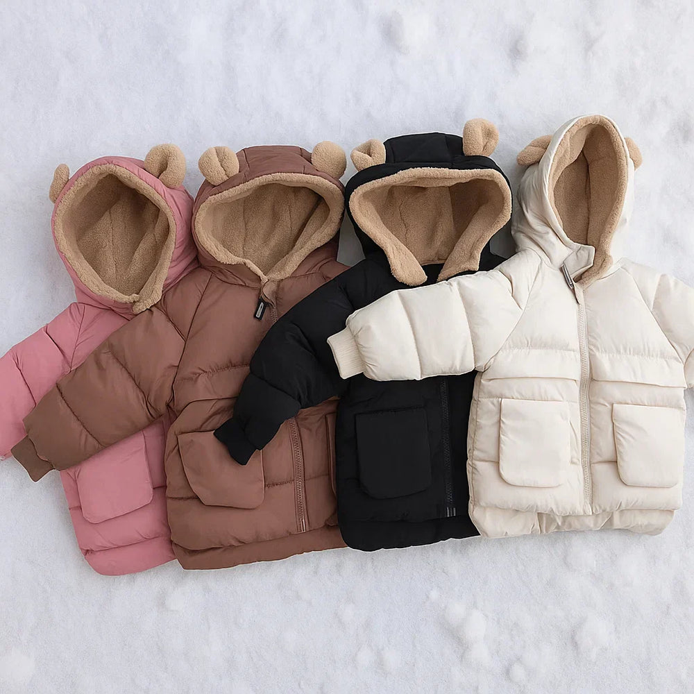 FrostCub Ciepła Kurtka Zimowa z Podszewką Teddy dla Niemowląt i Małych Dzieci