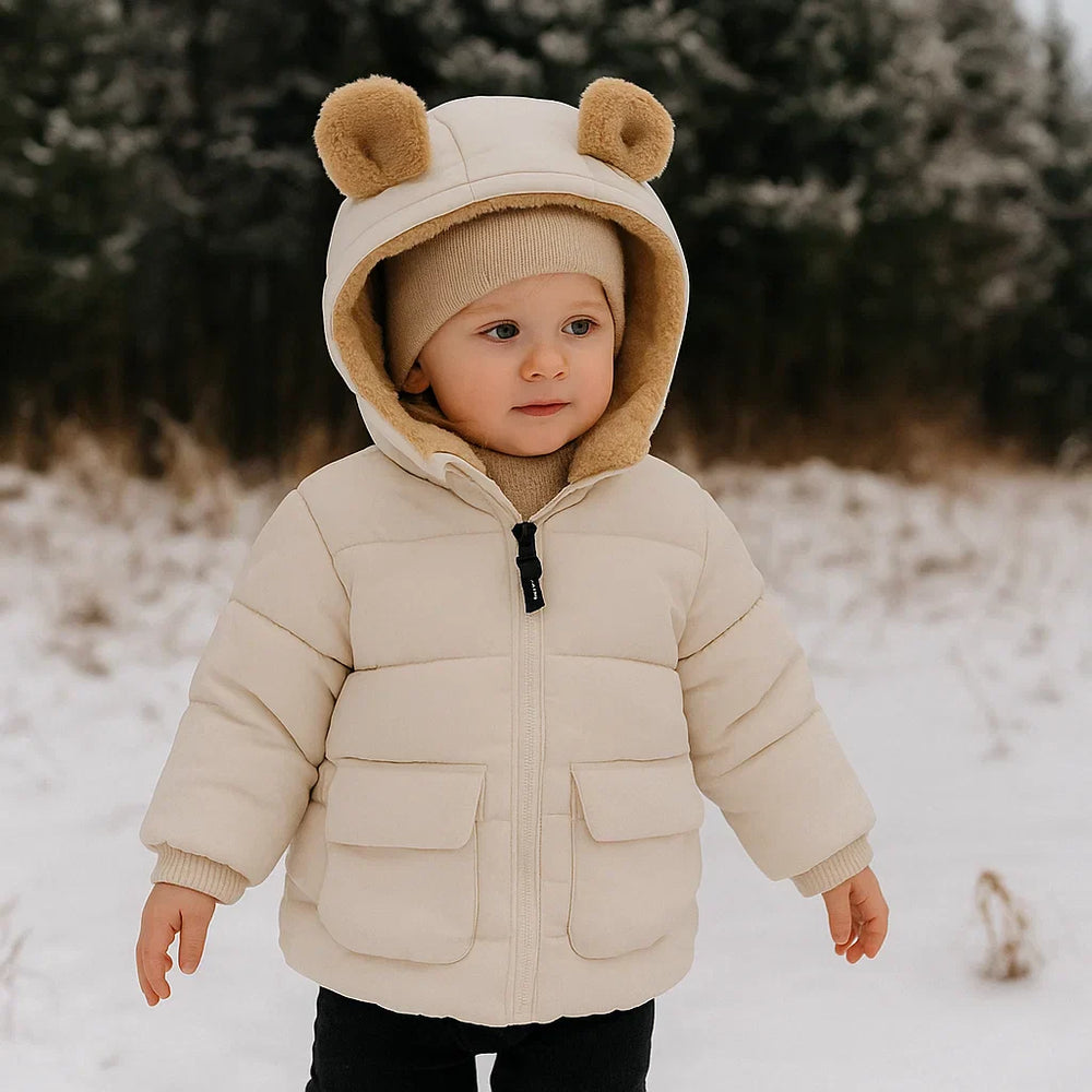 FrostCub Ciepła Kurtka Zimowa z Podszewką Teddy dla Niemowląt i Małych Dzieci