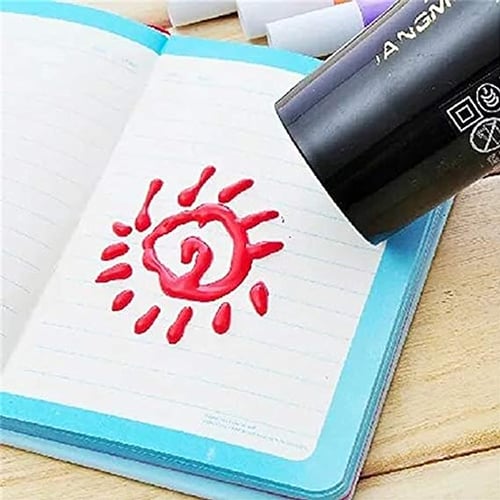 Pisaki 3D MagicDraw – Wypukłe Flamastry dla Dzieci & Kreatywne Dzieła Sztuki – Trójwymiarowe Rysowanie na Papierze, Szkle & Kartonie