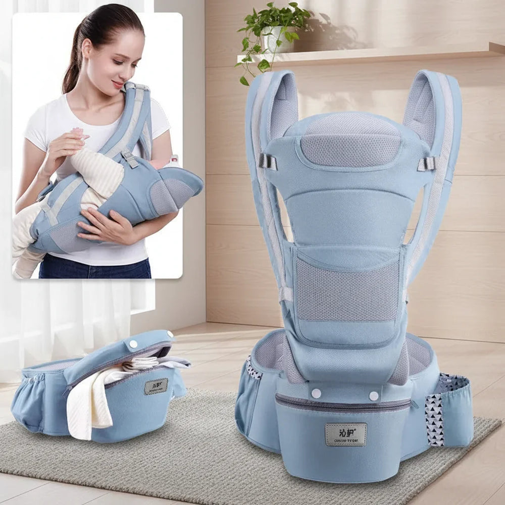 ErgoComfort Nosidełko – Ergonomiczne Nosidło dla Dzieci z Oddychającej Bawełny | Wygodne i Regulowane do 18 kg
