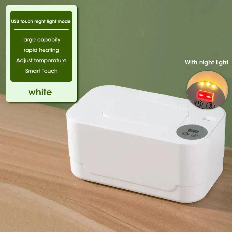 Podgrzewacz Chusteczek z Wyświetlaczem LED – USB Podgrzewacz Chusteczek dla Niemowląt