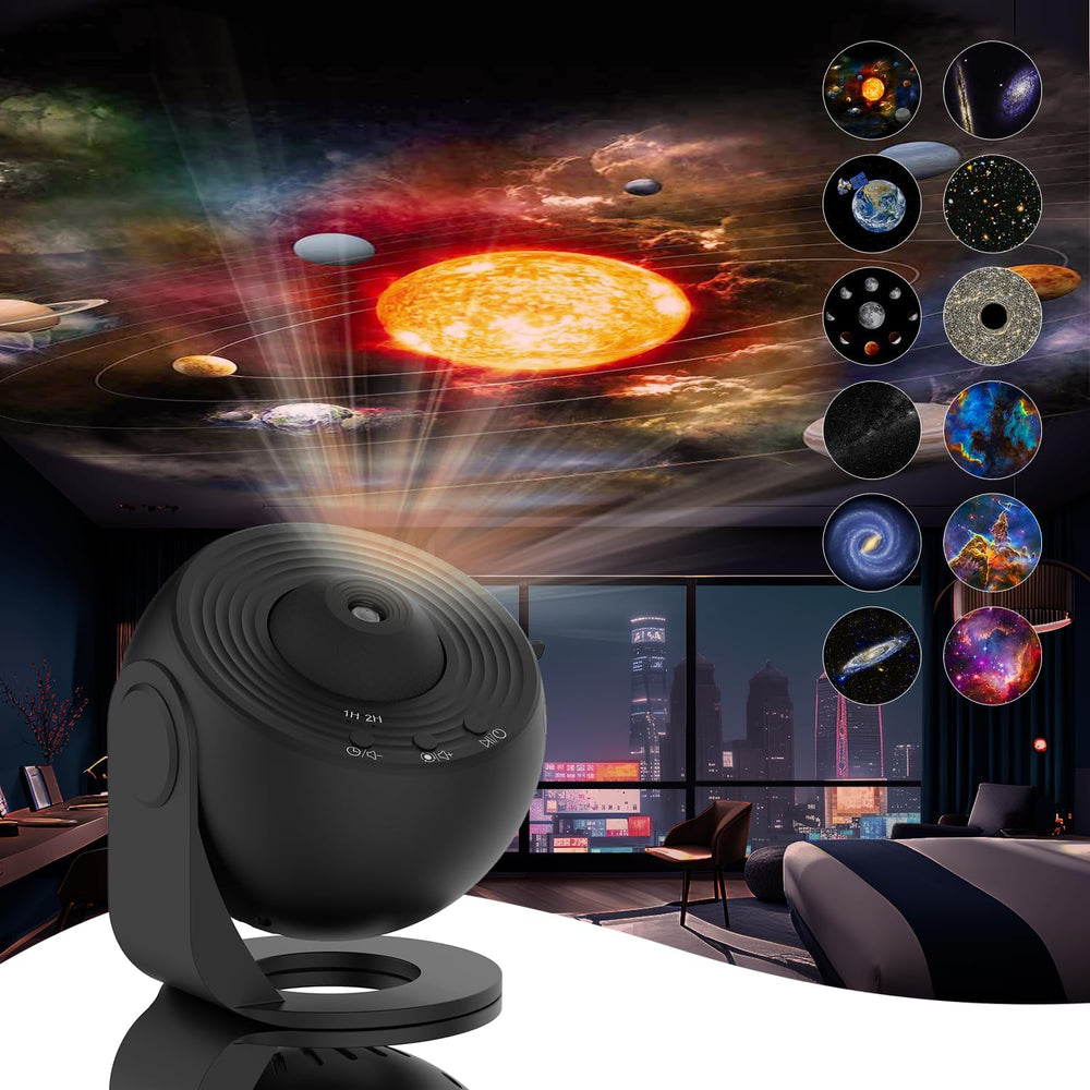 Projektor Gwiaździstego Nieba – Lampa Galaxy 12 Kolorów & 360°