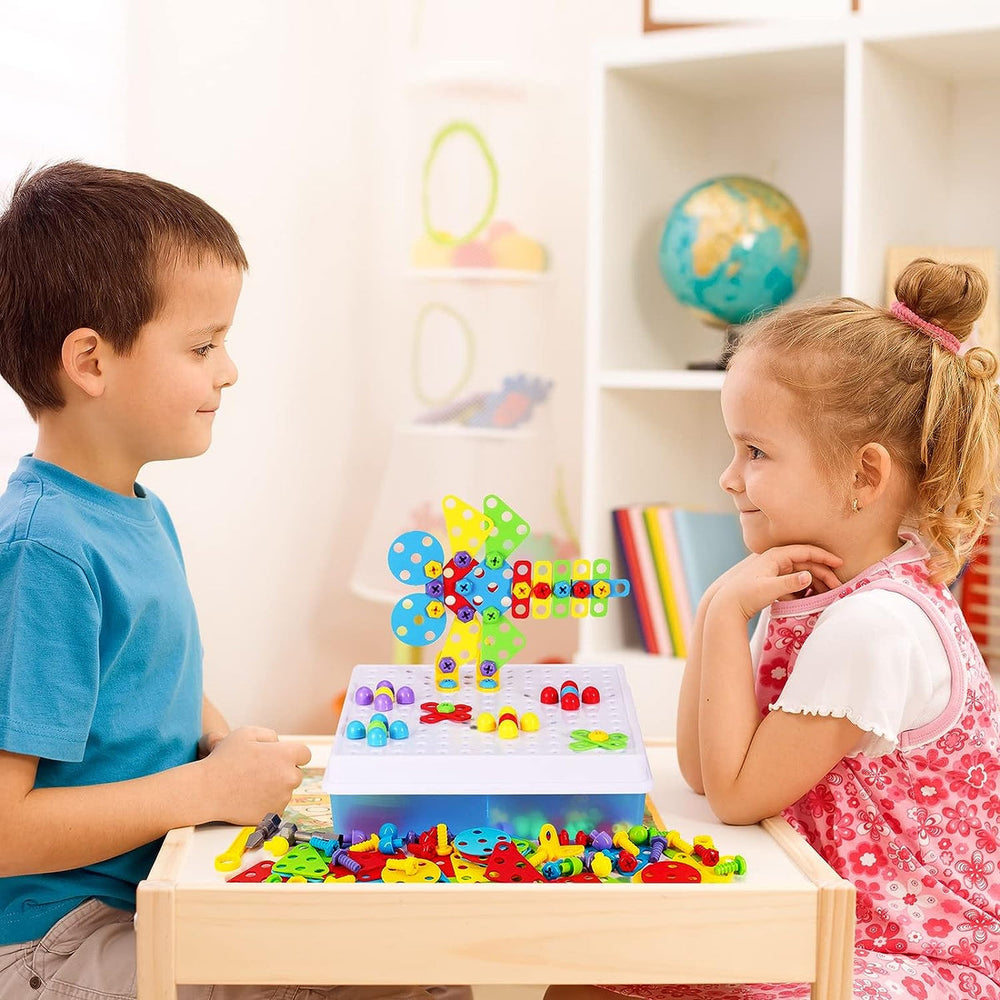 Edukacyjny Zestaw Konstrukcyjny z Zabawkową Wiertarką dla Dzieci