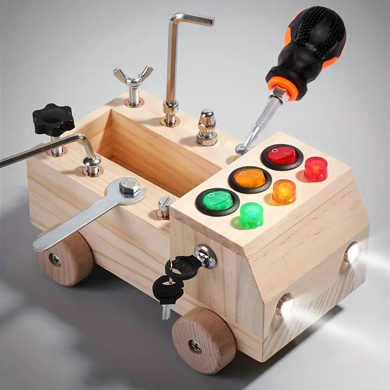 BrightHands Montessori Tablica Aktywności – Edukacyjna Tablica LED dla Dzieci 3-12 lat, Rozwój Motoryki Małej i Samodzielna Nauka