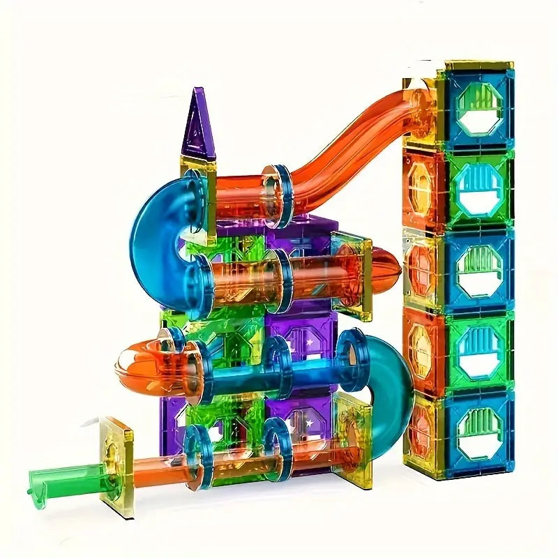 Magnetyczna Zabawka Konstrukcyjna z LED – 69-elementowy Zestaw STEM dla Dzieci (3+)