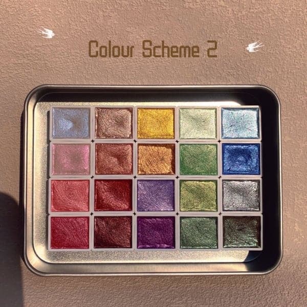 ColorCrafter Wielokolorowy Zestaw Farb Akwarelowych – Kreatywny Zestaw Farb Wodnych
