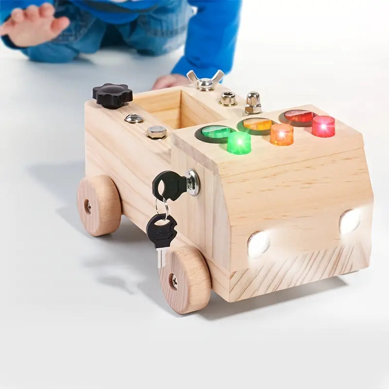 BrightHands Montessori Tablica Aktywności – Edukacyjna Tablica LED dla Dzieci 3-12 lat, Rozwój Motoryki Małej i Samodzielna Nauka