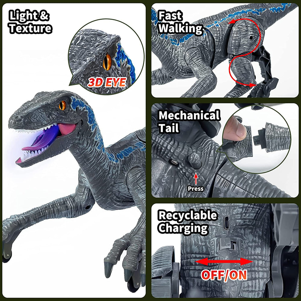 Dinozaur RC Velociraptor – Realistyczne Ruchy z Dźwiękiem i Pilotem