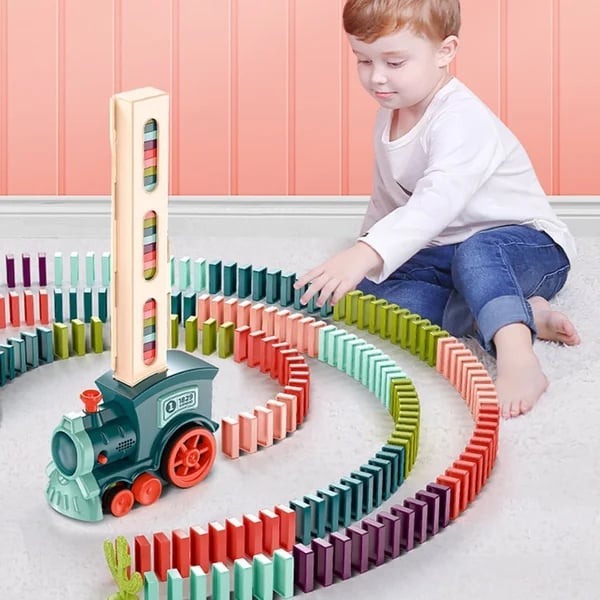 Automatyczny Pociąg Domino – Edukacyjna Zabawka STEM
