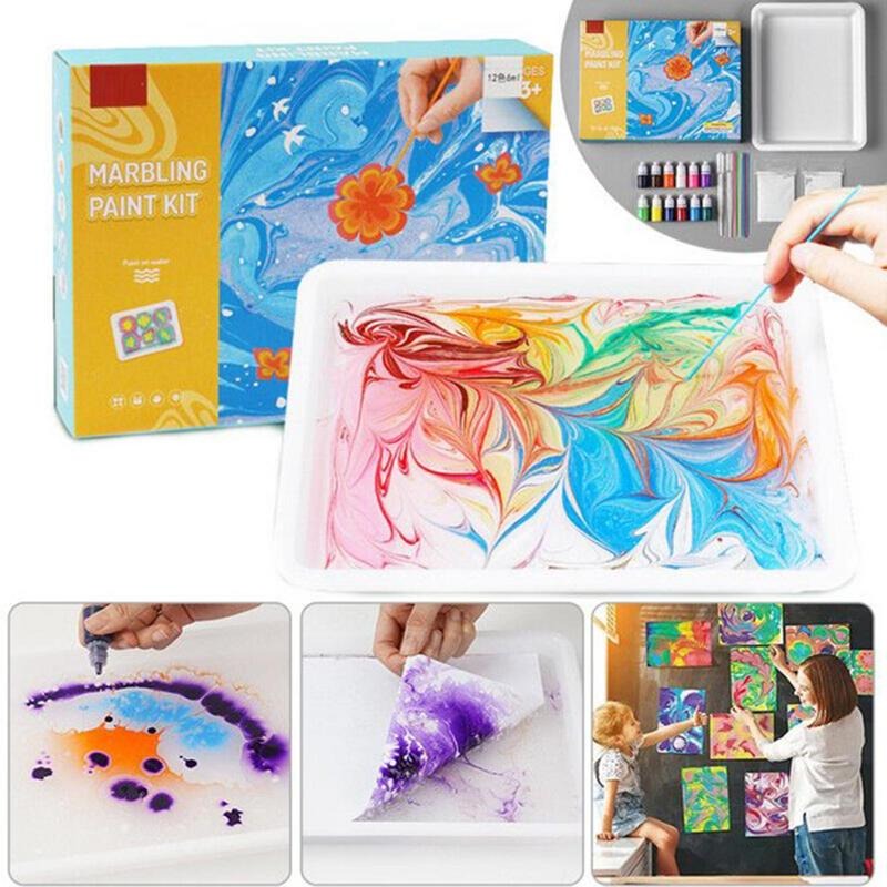 AquaMira Marble Art Kit – Kompletny Zestaw do Malowania na Wodzie dla Wyjątkowych Kreacji