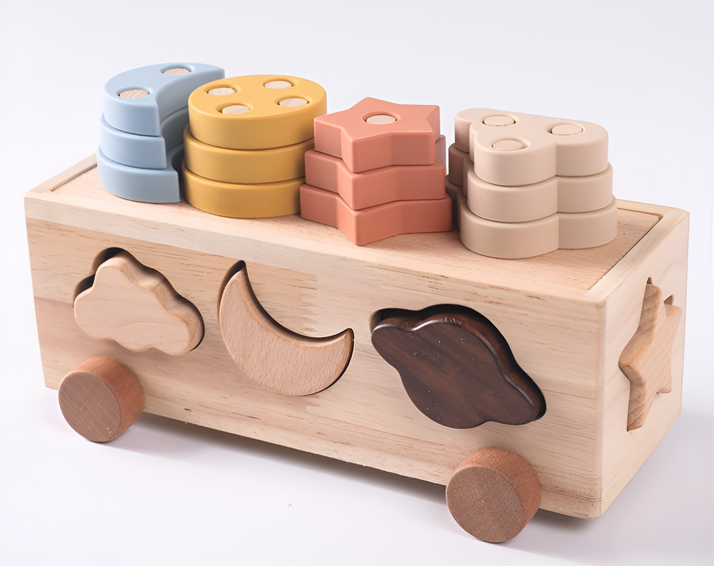 StackoFun Montessori Zestaw do Układania – Bezpieczna i Edukacyjna Zabawka dla Niemowląt