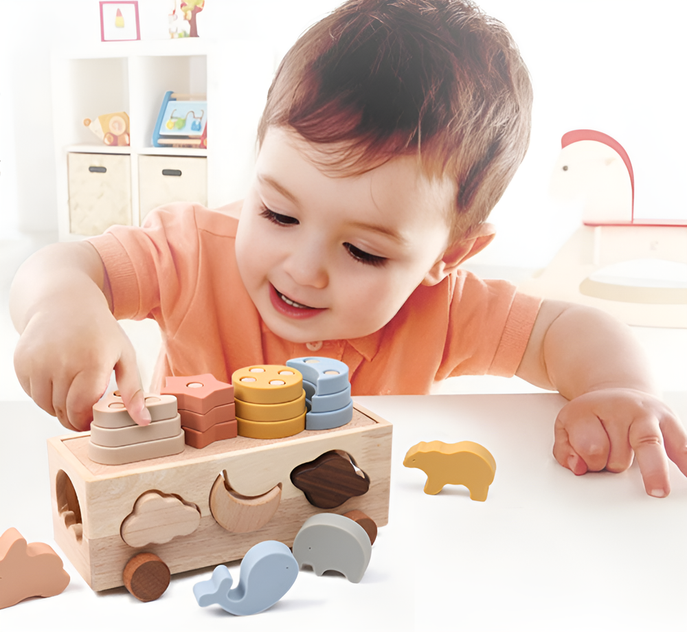 StackoFun Montessori Zestaw do Układania – Bezpieczna i Edukacyjna Zabawka dla Niemowląt