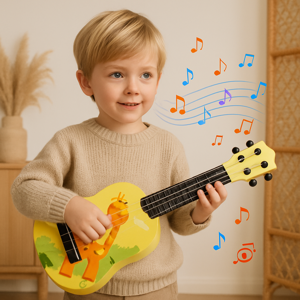 Ukulele dla Dzieci – Instrument Muzyczny ze Zwierzęcym Motywem (3+)