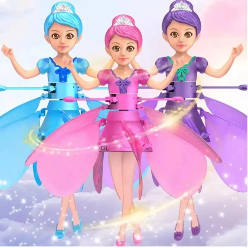 Latająca Lalka ze Światłem – Flying Fairy Zabawka z Czujnikiem