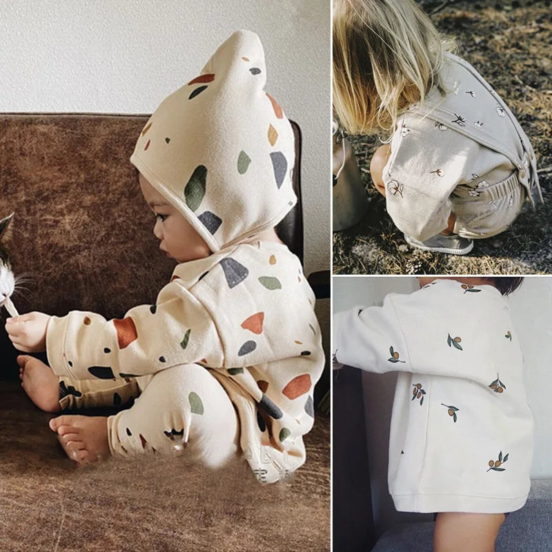 CozyPlay Dziecięca Piżama z Bawełny – Wygodna Bluza i Spodnie dla Niemowlaka i Malucha – Ciepła i Miękka