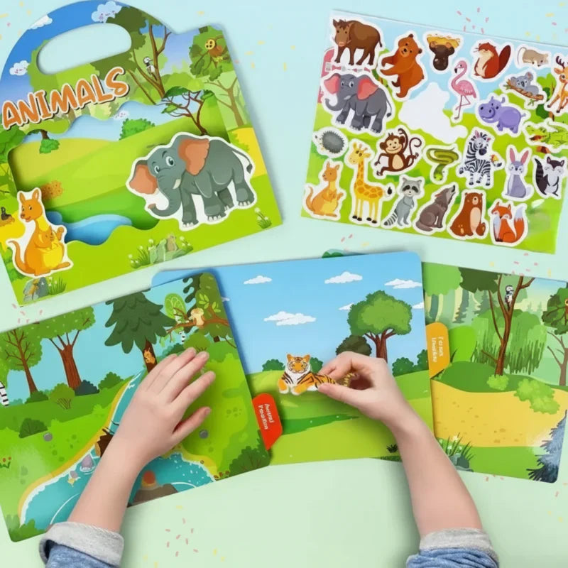 Creativo – Kolorowa i Edukacyjna – Książka z Naklejkami Wielokrotnego Użytku