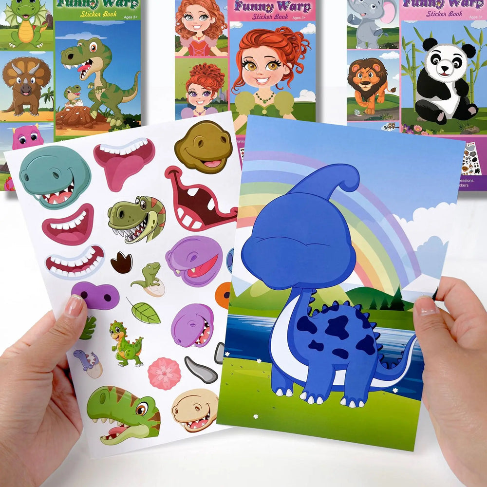Plakidoo StoryFaces – Wielokrotnego Użytku Książka z Naklejkami dla Dzieci | Kreatywna Zabawka do Domu i w Podróży