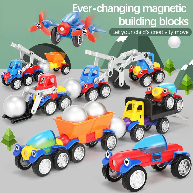 Magnetic Cars – Magnetyczna Zabawa w Budowanie – Zestaw Magnetycznych Pojazdów