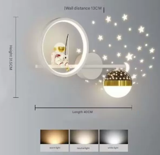 Lampka Nocna Astronauta – Projektor Gwiazd do Pokoju Dziecięcego