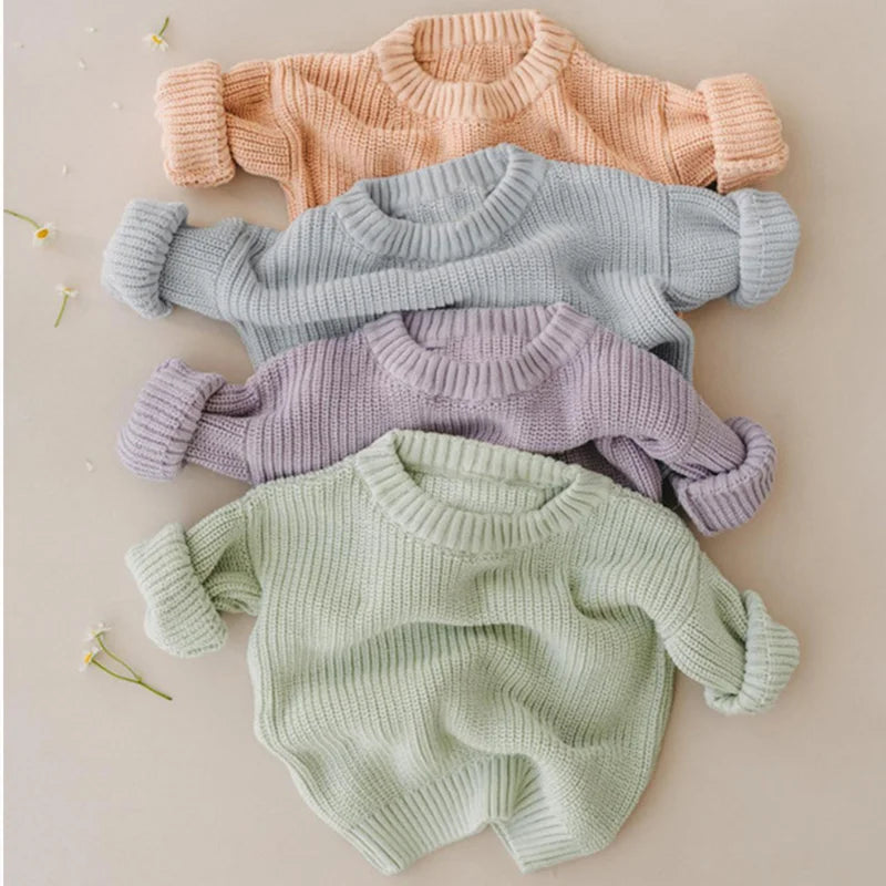 Veluro Kids CozyNest Sweter Dziecięcy – Ciepły Dzianinowy Sweter Zimowy dla Niemowląt i Małych Dzieci (Rozmiar 66–130)