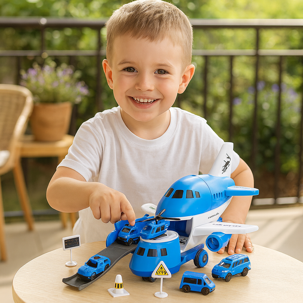 SkyPort Adventure Playset – Edukacyjna Zabawka Lotnisko dla Dzieci 3+ | Kreatywna Zabawa w Role i Rozwój Motoryki