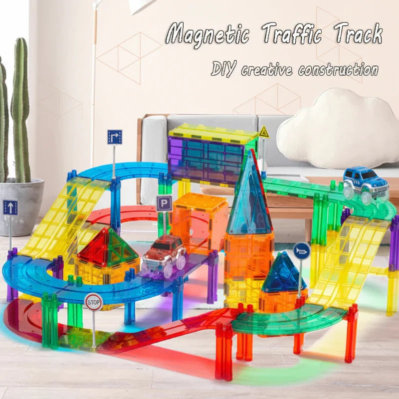 Kinetrix Play Voltigo BuildRail – Magnetyczny Zestaw Konstrukcyjny z Elektrycznym Torem Wyścigowym do Kreatywnej i Technicznej Zabawy